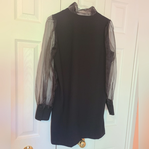 NWOT Zara Black Ruffle Dress 🌹🌴 - Picture 8 of 12